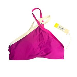 NWT Summersalt Swim Fuschia Pruple Strappy Halter Bikini Top